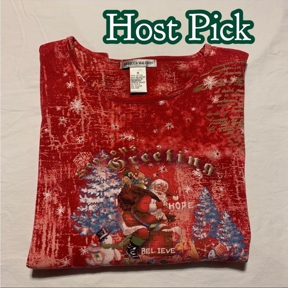 ✅HOST Pick✅ Rebecca Malone Season Greeting Top, Medium